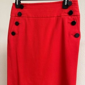 Loft Orange/Red Skirt